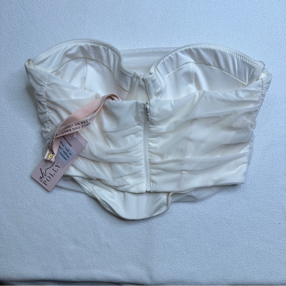 💫•NWT•Oh Polly First Impression Mesh Overlay Corset Top - Picture 4 of 8